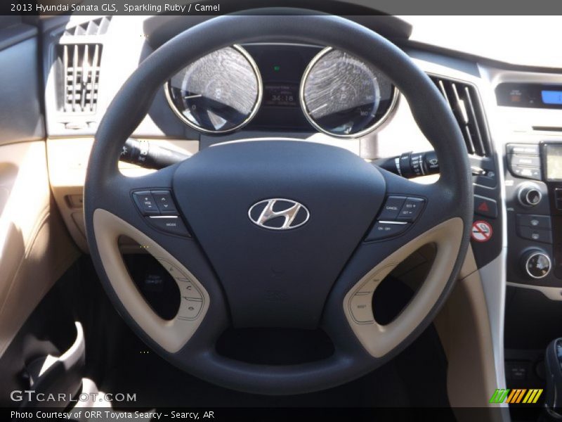 Sparkling Ruby / Camel 2013 Hyundai Sonata GLS