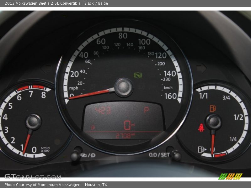 Black / Beige 2013 Volkswagen Beetle 2.5L Convertible