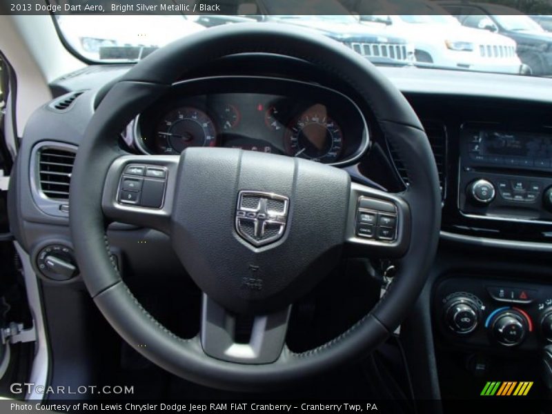 Bright Silver Metallic / Black 2013 Dodge Dart Aero