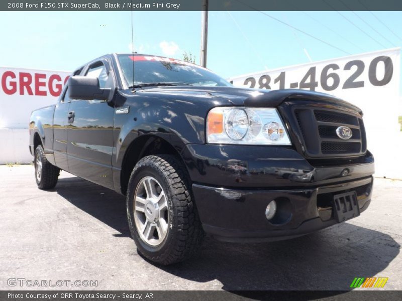 Black / Medium Flint Grey 2008 Ford F150 STX SuperCab