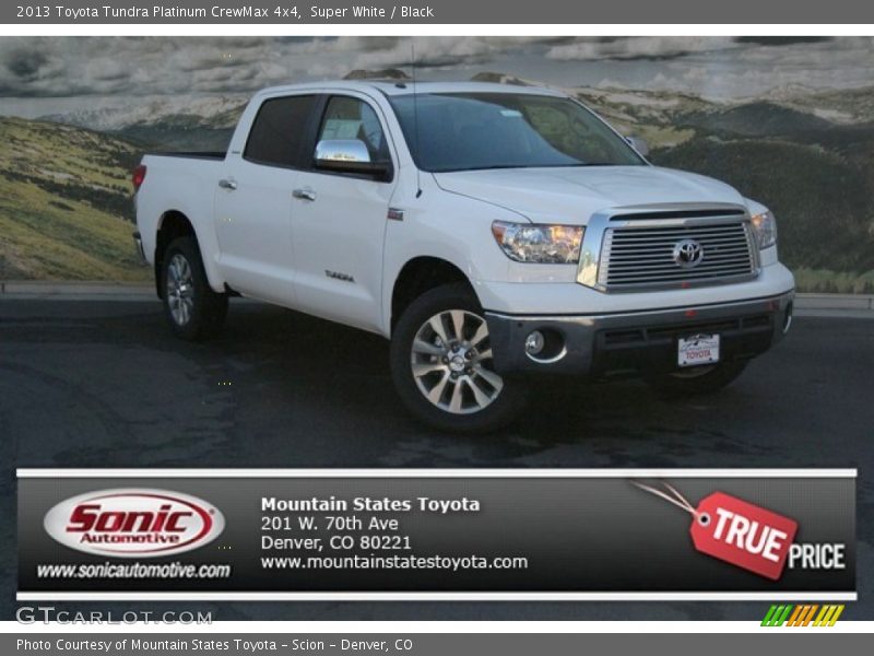 Super White / Black 2013 Toyota Tundra Platinum CrewMax 4x4