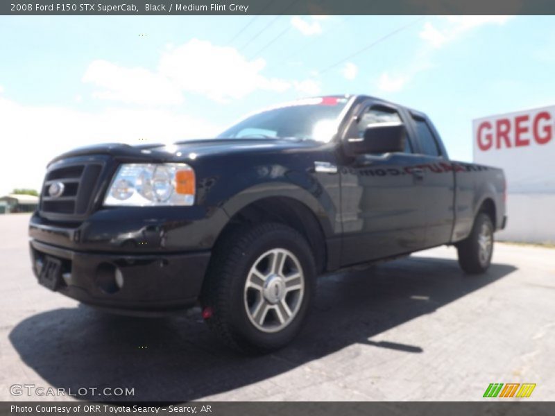 Black / Medium Flint Grey 2008 Ford F150 STX SuperCab