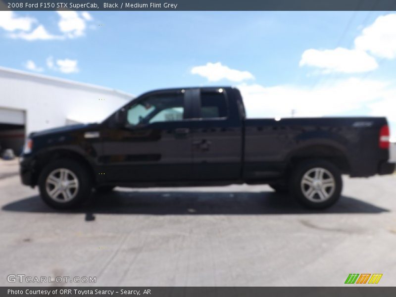 Black / Medium Flint Grey 2008 Ford F150 STX SuperCab