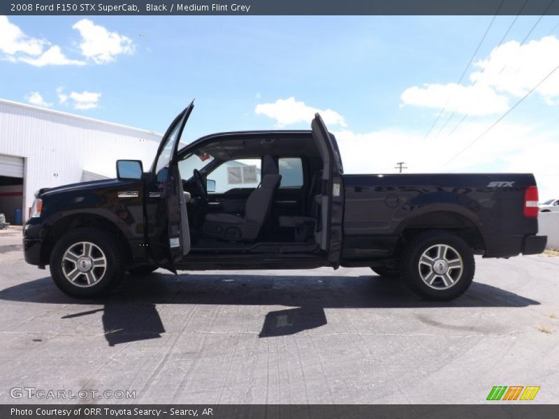 Black / Medium Flint Grey 2008 Ford F150 STX SuperCab