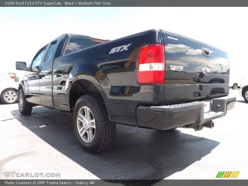 Black / Medium Flint Grey 2008 Ford F150 STX SuperCab