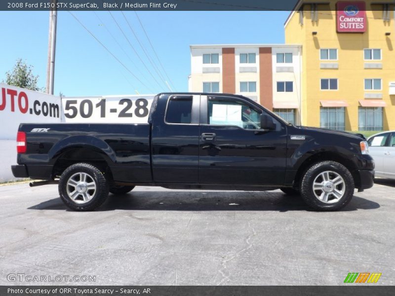 Black / Medium Flint Grey 2008 Ford F150 STX SuperCab