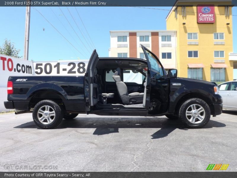 Black / Medium Flint Grey 2008 Ford F150 STX SuperCab