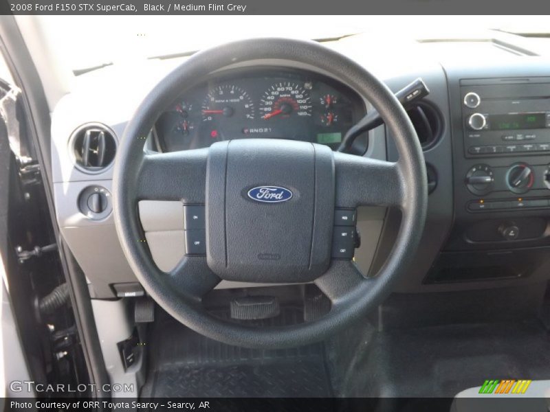 Black / Medium Flint Grey 2008 Ford F150 STX SuperCab
