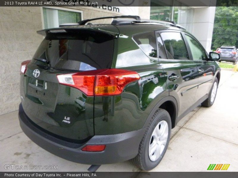 Spruce Green Mica / Ash 2013 Toyota RAV4 LE AWD