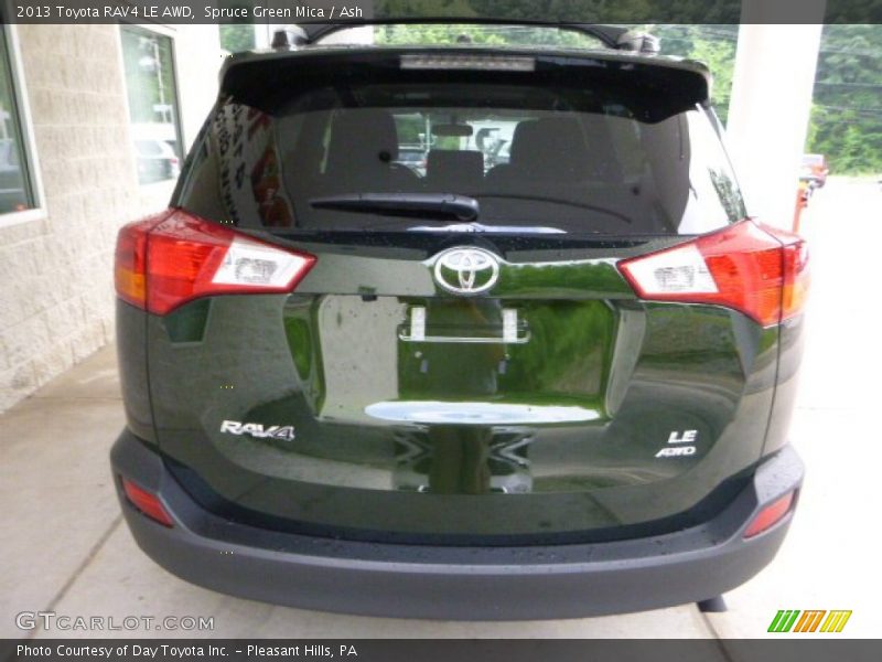 Spruce Green Mica / Ash 2013 Toyota RAV4 LE AWD