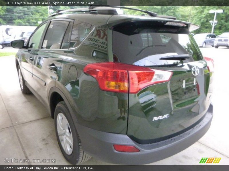 Spruce Green Mica / Ash 2013 Toyota RAV4 LE AWD