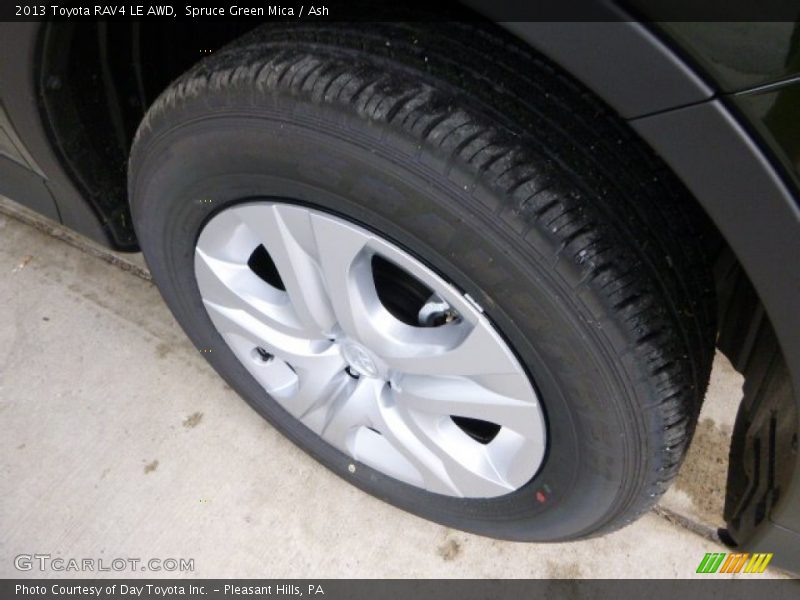 Spruce Green Mica / Ash 2013 Toyota RAV4 LE AWD