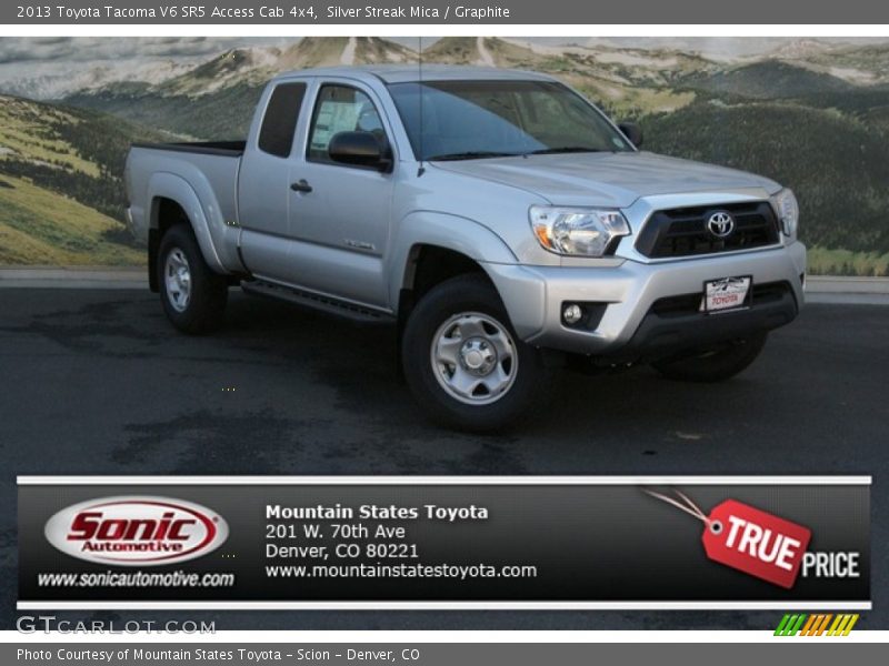Silver Streak Mica / Graphite 2013 Toyota Tacoma V6 SR5 Access Cab 4x4