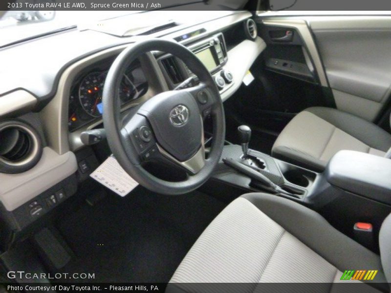 Spruce Green Mica / Ash 2013 Toyota RAV4 LE AWD