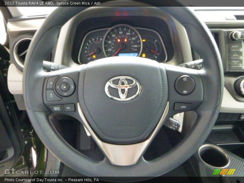 Spruce Green Mica / Ash 2013 Toyota RAV4 LE AWD