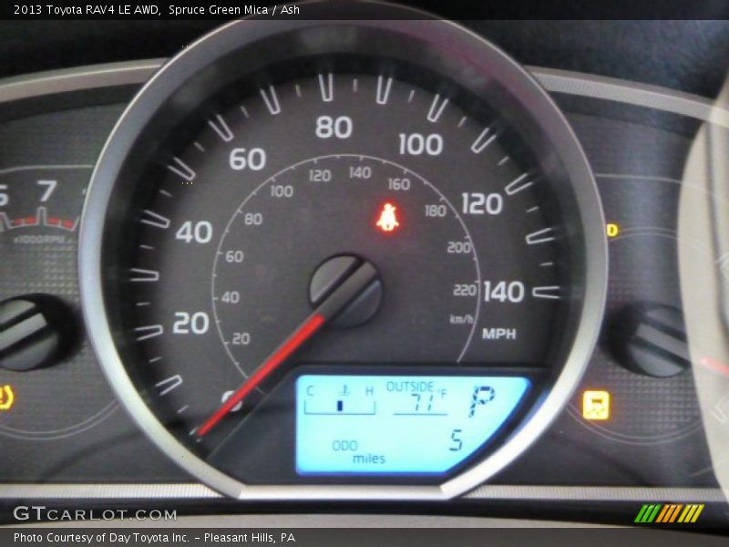Spruce Green Mica / Ash 2013 Toyota RAV4 LE AWD