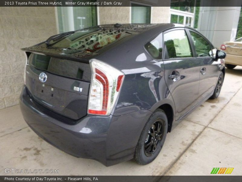 Winter Gray Metallic / Dark Gray 2013 Toyota Prius Three Hybrid
