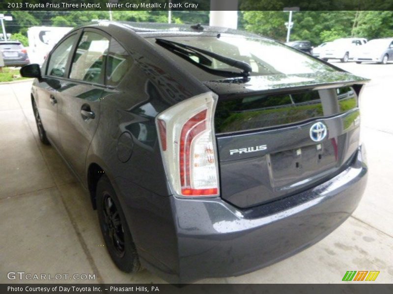 Winter Gray Metallic / Dark Gray 2013 Toyota Prius Three Hybrid