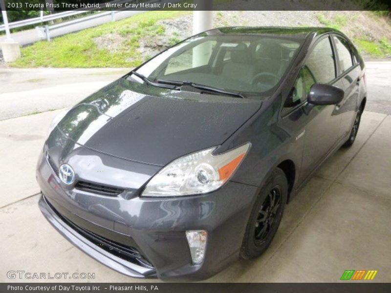Winter Gray Metallic / Dark Gray 2013 Toyota Prius Three Hybrid