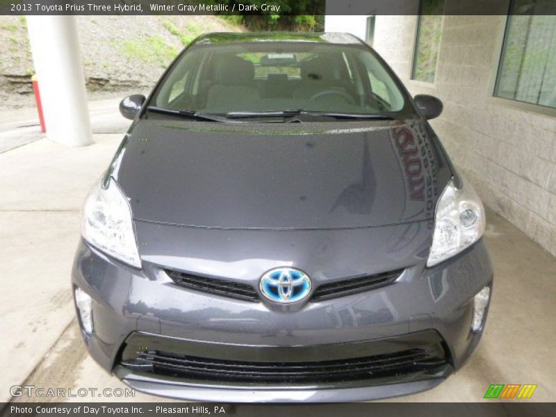 Winter Gray Metallic / Dark Gray 2013 Toyota Prius Three Hybrid