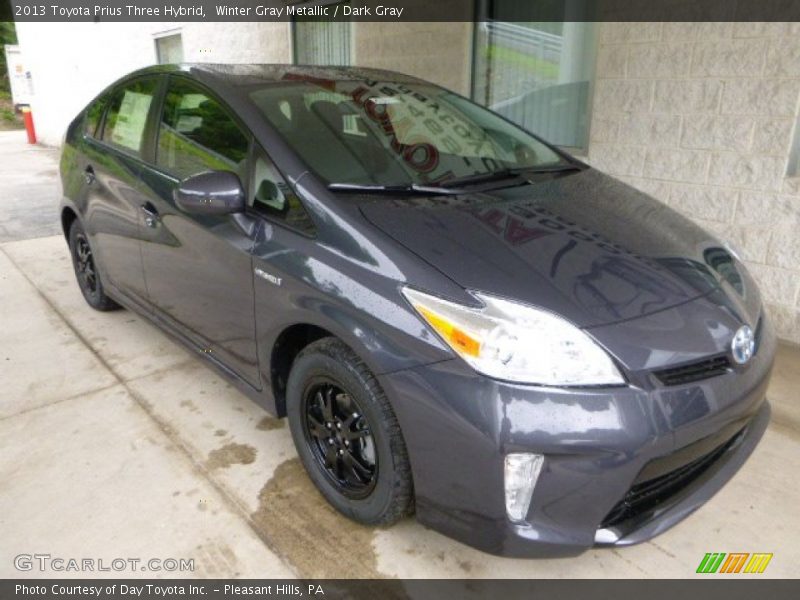 Winter Gray Metallic / Dark Gray 2013 Toyota Prius Three Hybrid