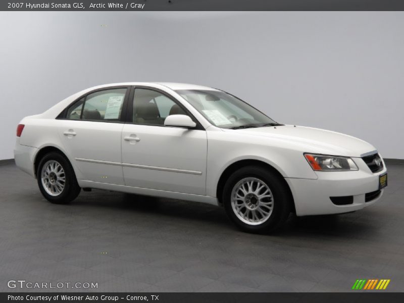 Arctic White / Gray 2007 Hyundai Sonata GLS