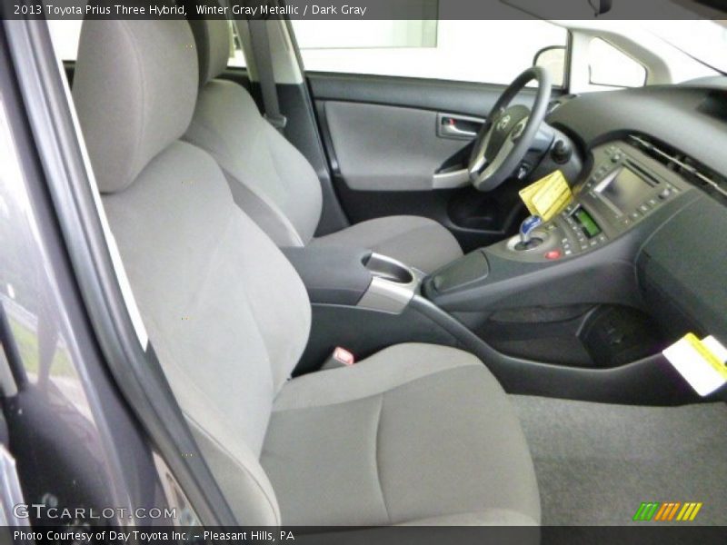 Winter Gray Metallic / Dark Gray 2013 Toyota Prius Three Hybrid