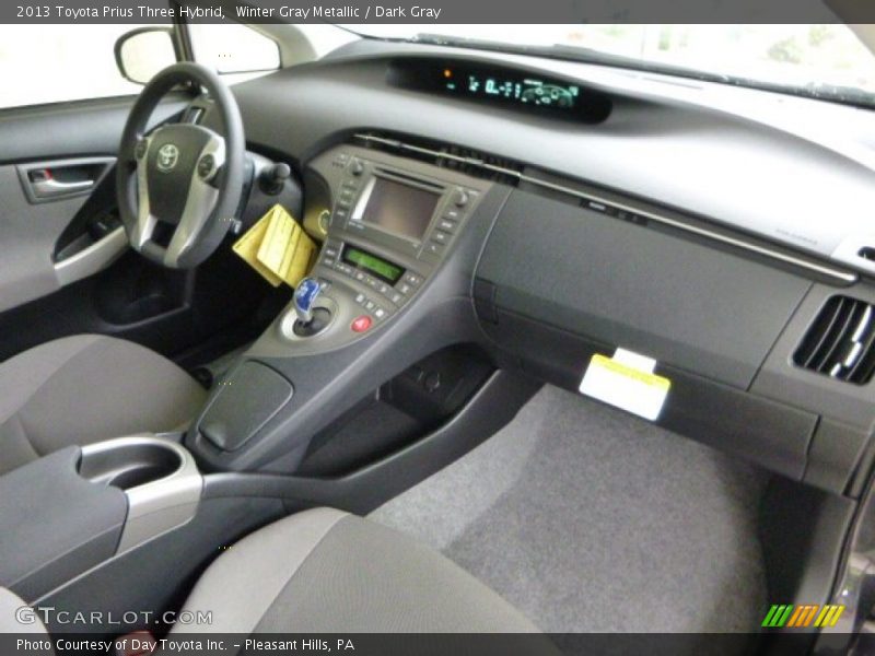 Winter Gray Metallic / Dark Gray 2013 Toyota Prius Three Hybrid