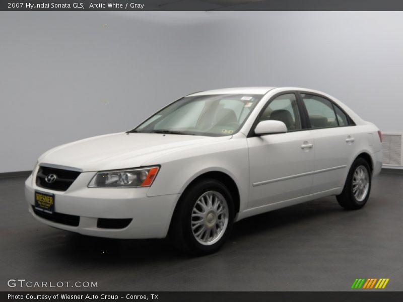 Arctic White / Gray 2007 Hyundai Sonata GLS