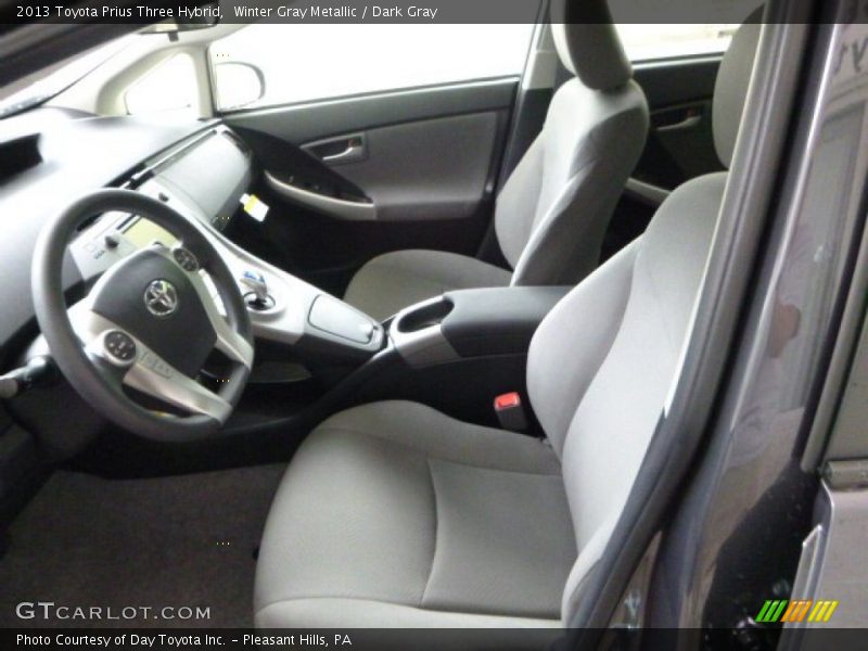 Winter Gray Metallic / Dark Gray 2013 Toyota Prius Three Hybrid