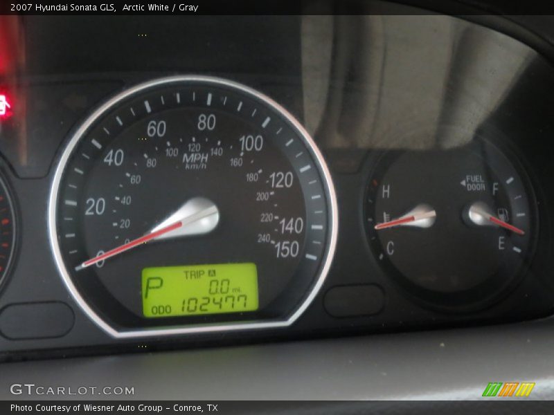 Arctic White / Gray 2007 Hyundai Sonata GLS