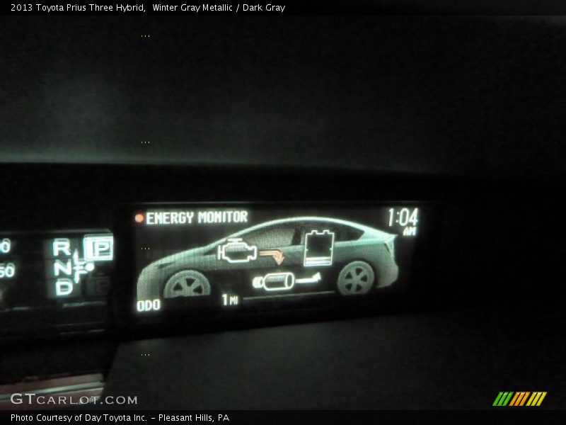Winter Gray Metallic / Dark Gray 2013 Toyota Prius Three Hybrid