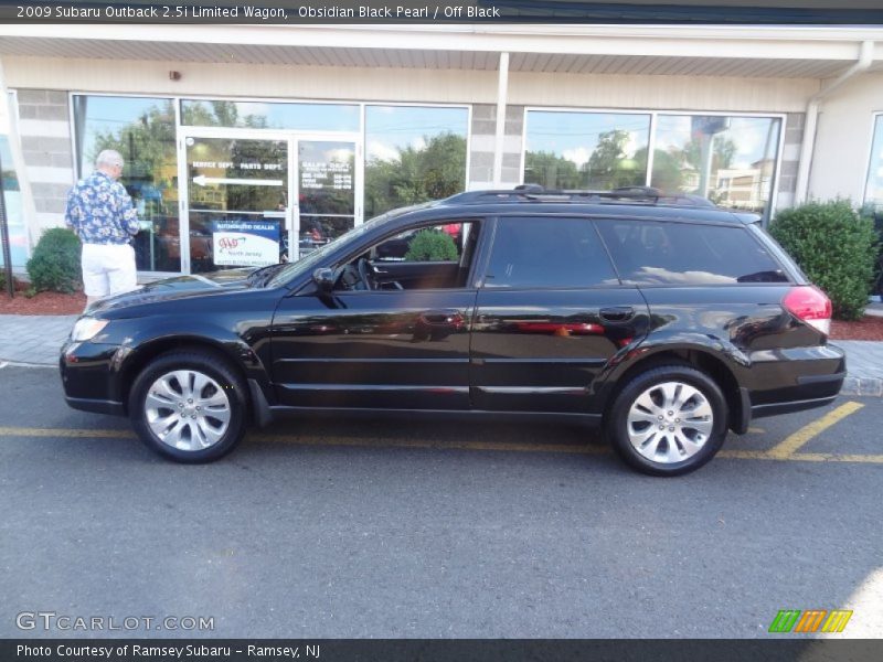 Obsidian Black Pearl / Off Black 2009 Subaru Outback 2.5i Limited Wagon