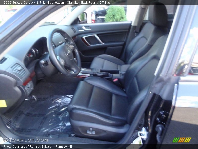Obsidian Black Pearl / Off Black 2009 Subaru Outback 2.5i Limited Wagon