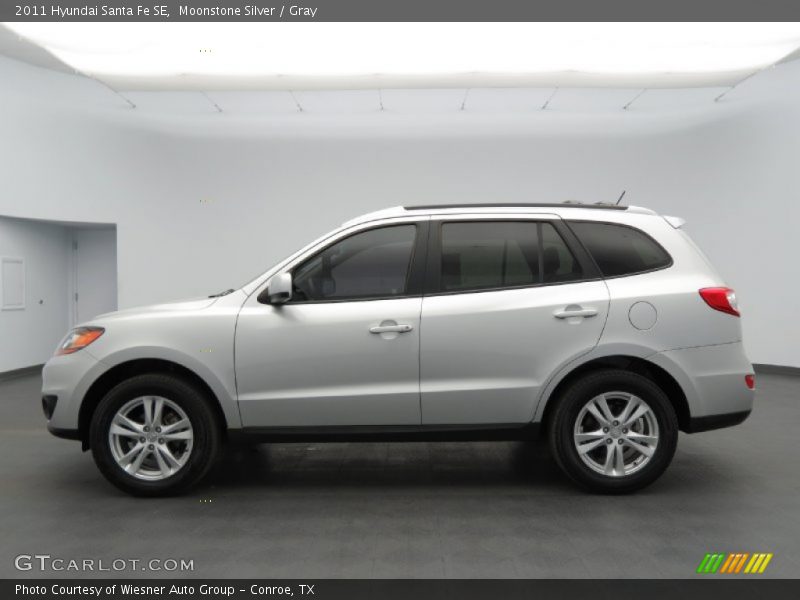 Moonstone Silver / Gray 2011 Hyundai Santa Fe SE