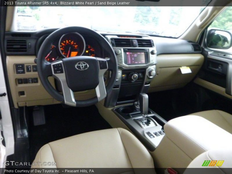 Blizzard White Pearl / Sand Beige Leather 2013 Toyota 4Runner SR5 4x4