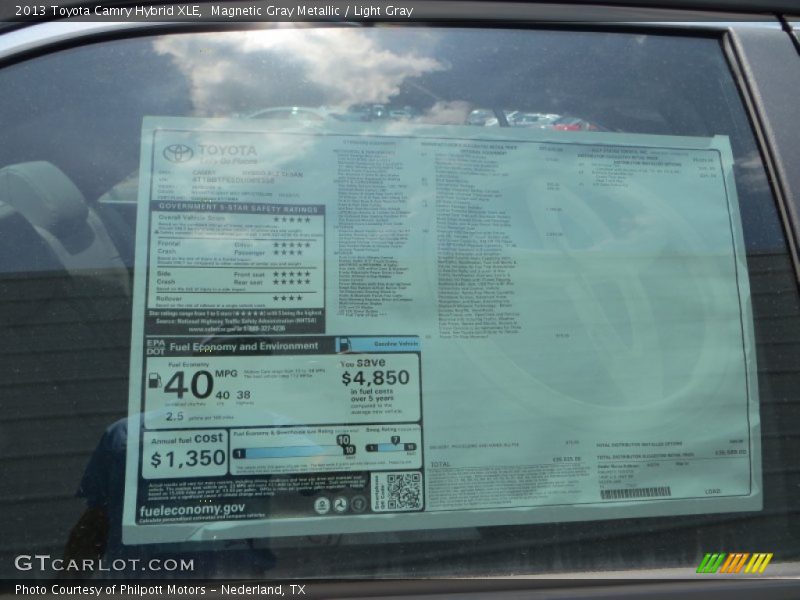 Magnetic Gray Metallic / Light Gray 2013 Toyota Camry Hybrid XLE