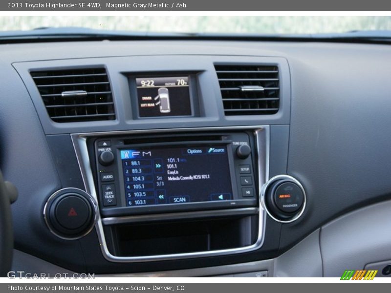 Magnetic Gray Metallic / Ash 2013 Toyota Highlander SE 4WD