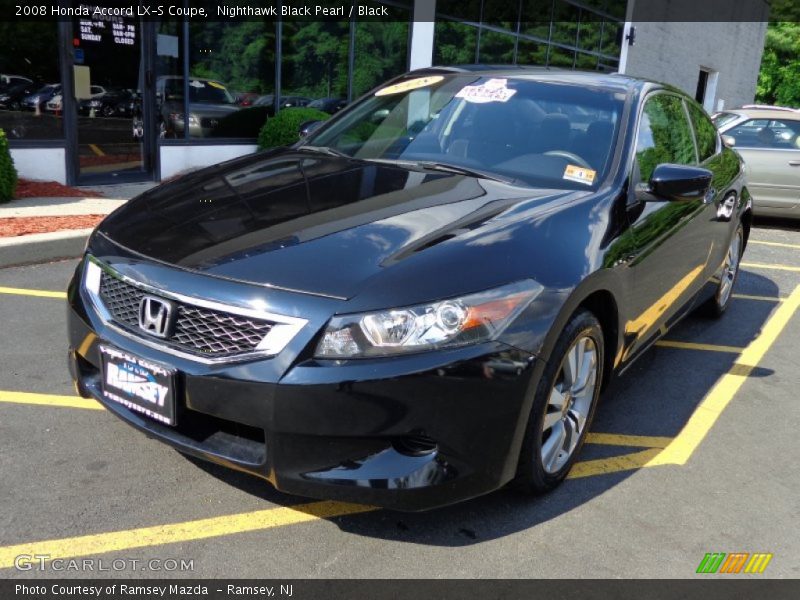 Nighthawk Black Pearl / Black 2008 Honda Accord LX-S Coupe