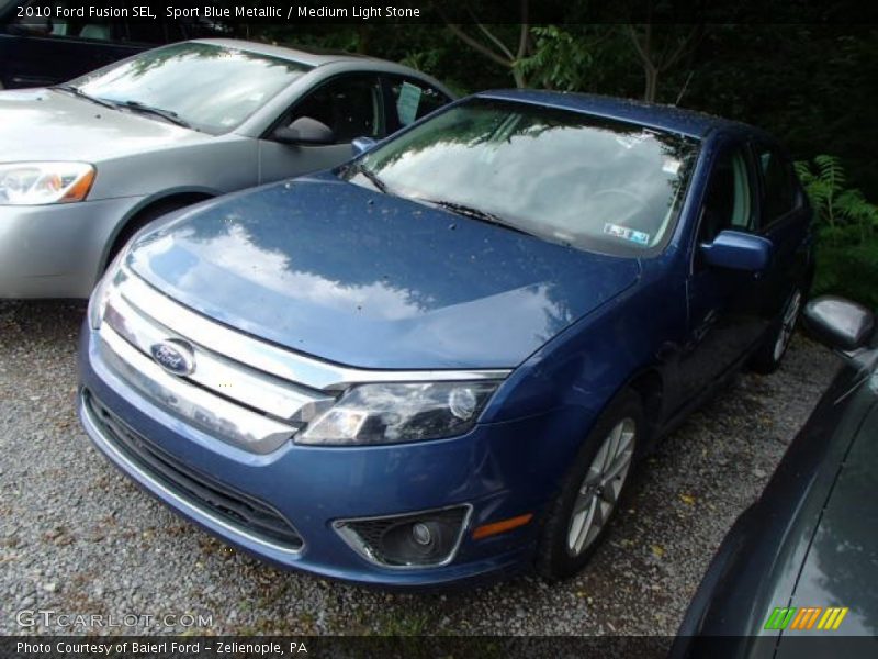 Sport Blue Metallic / Medium Light Stone 2010 Ford Fusion SEL