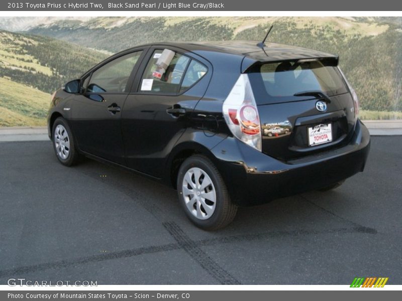 Black Sand Pearl / Light Blue Gray/Black 2013 Toyota Prius c Hybrid Two