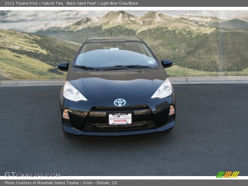 Black Sand Pearl / Light Blue Gray/Black 2013 Toyota Prius c Hybrid Two