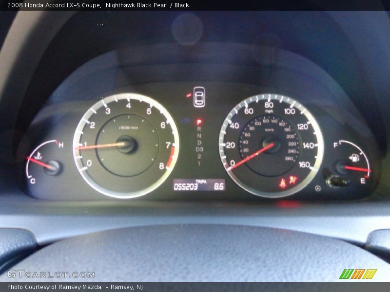 Nighthawk Black Pearl / Black 2008 Honda Accord LX-S Coupe