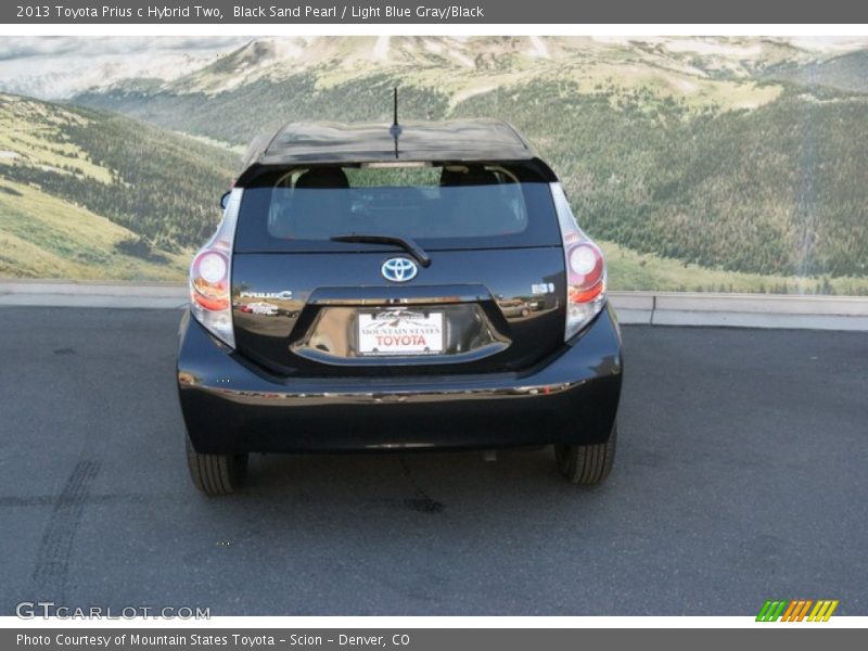 Black Sand Pearl / Light Blue Gray/Black 2013 Toyota Prius c Hybrid Two