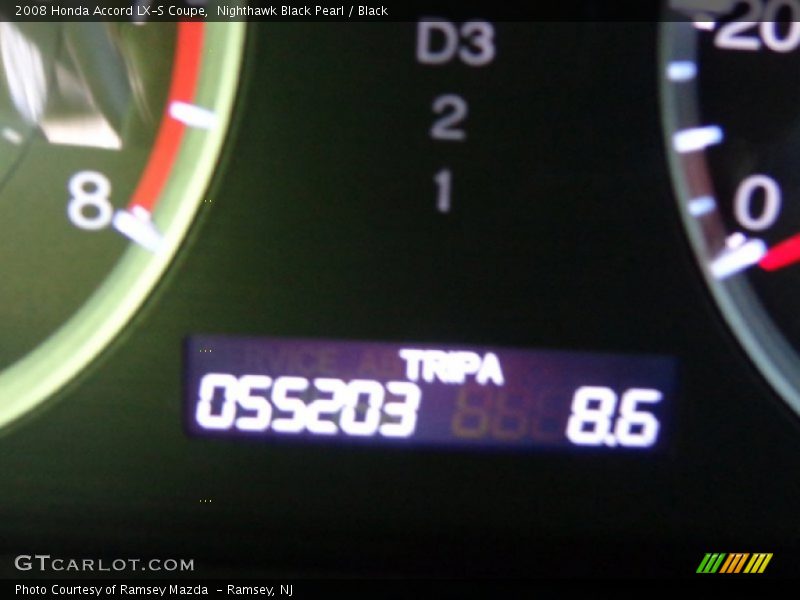 Nighthawk Black Pearl / Black 2008 Honda Accord LX-S Coupe