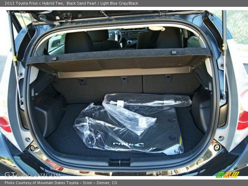 Black Sand Pearl / Light Blue Gray/Black 2013 Toyota Prius c Hybrid Two