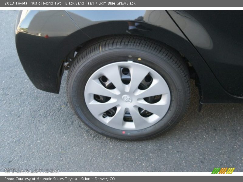 Black Sand Pearl / Light Blue Gray/Black 2013 Toyota Prius c Hybrid Two
