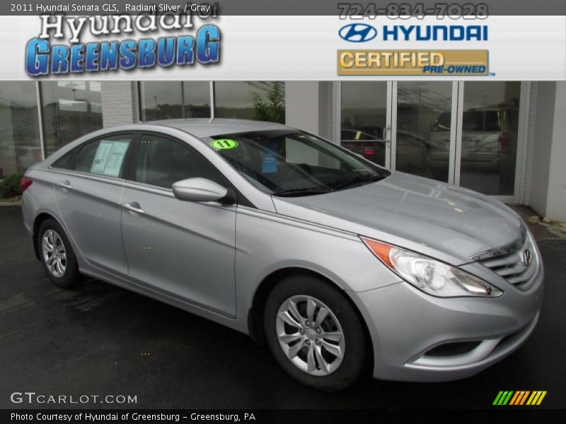 Radiant Silver / Gray 2011 Hyundai Sonata GLS