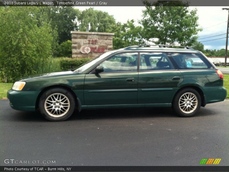 Timberline Green Pearl / Gray 2003 Subaru Legacy L Wagon