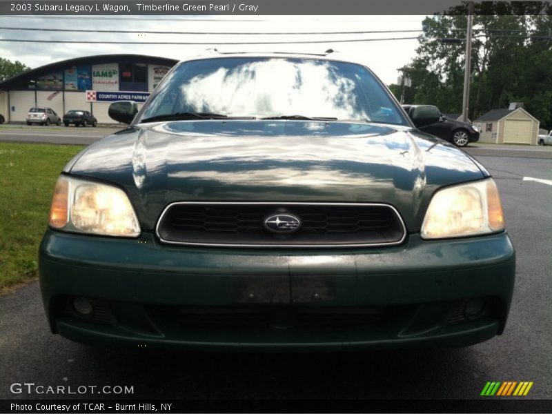Timberline Green Pearl / Gray 2003 Subaru Legacy L Wagon